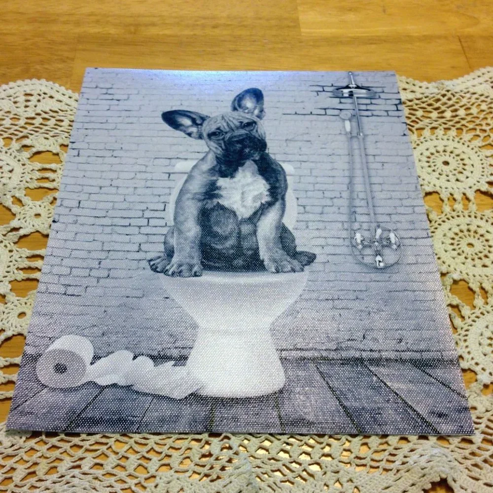 Funny pet prints on synthetic canvas feel fabric, Dogs and Cats